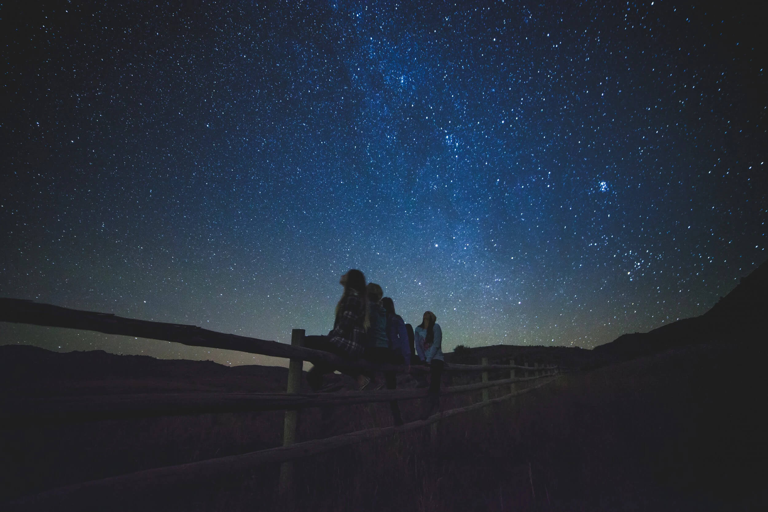 background image - night sky with stars